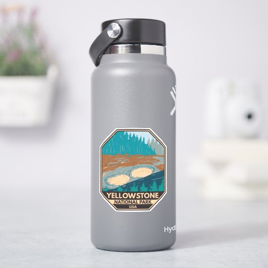 Yellowstone National Park Mud Volcano  Sticker (HydroFlask)