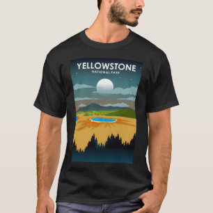 Yellowstone National Park Night Sky Stars Reizen P T-shirt