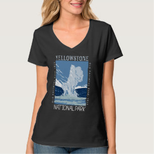 Yellowstone National Park Old Faithful Distful T-shirt