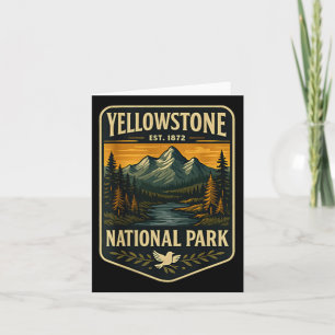 Yellowstone National Park Patch Embleem Hik Kaart
