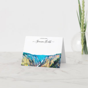 Yellowstone National Park Personalized Note Kaart