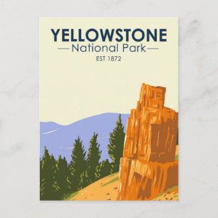 Yellowstone National Park Petrified Tree  Briefkaart