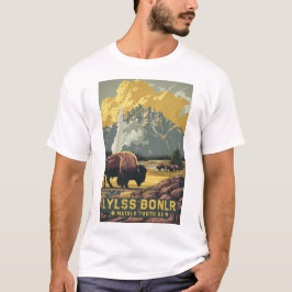 Yellowstone National Park Reizen Poster T- T-shirt