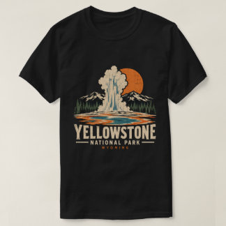 Yellowstone National Park Retro Geyser Vintage T-shirt
