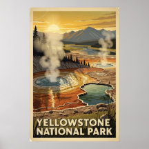 Yellowstone National Park Retro 