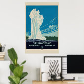  Yellowstone National Park Revel Poster (Thuiskantoor)