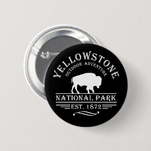 Yellowstone National Park Ronde Button 5,7 Cm