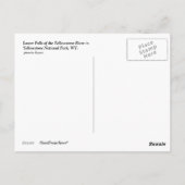 Yellowstone National Park Schilderachtig Uitzicht  Briefkaart (Achterkant)