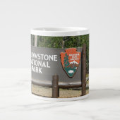 Yellowstone National Park, sign, Wyoming, U.S. Extra Grote Mok (Voorkant)