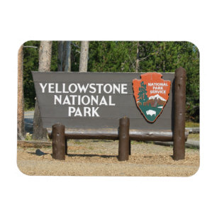 Yellowstone National Park, sign, Wyoming, U.S. Magneet