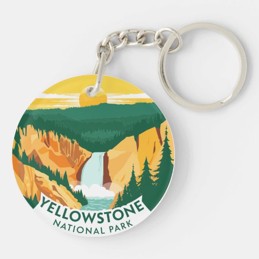 Yellowstone National Park Sleutelhanger (Achterkant)