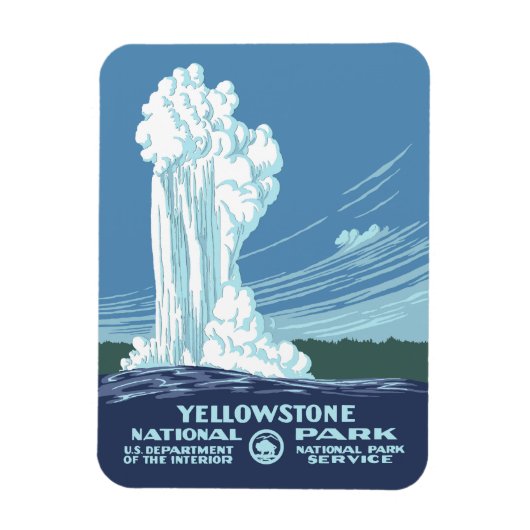 Yellowstone National Park Souvenir Magneet (Verticaal)