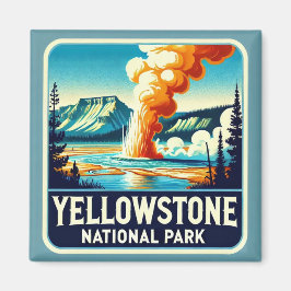 Yellowstone National Park Stone Onderzetter Magneet