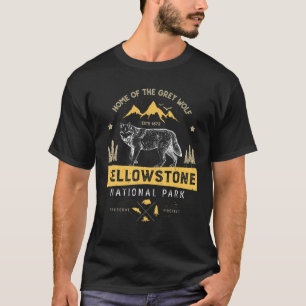 Yellowstone National Park T US Wolf  Mannen Wo T-shirt