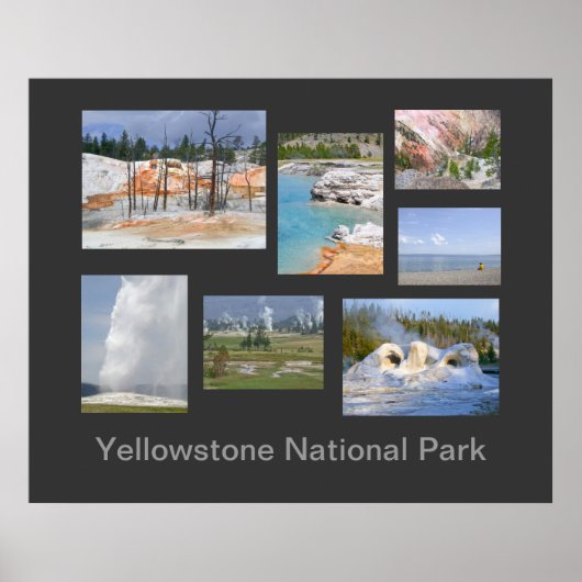 Yellowstone National Park Travel Poster (Voorkant)