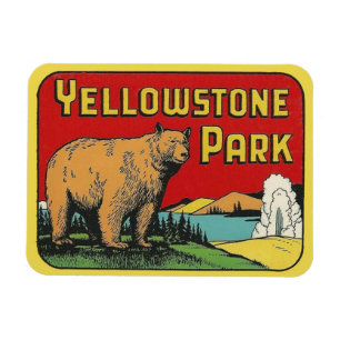 Yellowstone National Park Vintage Travel Magnet Magneet