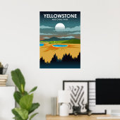 Yellowstone National Park Vintage Travel Poster (Bureau à domicile)