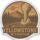 Yellowstone National Park Vinyl Sticker (Voorkant)