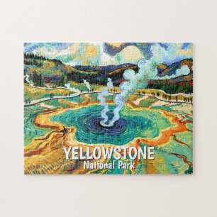Yellowstone National Park Warmwaterbron Van Gogh K Legpuzzel