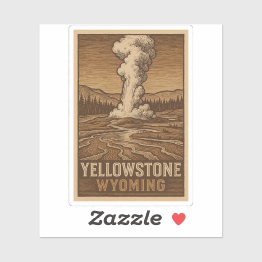 Yellowstone National Park Waterdichte Vinyl Sticke Sticker (Vel)