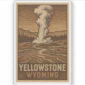 Yellowstone National Park Waterdichte Vinyl Sticke Sticker (Voorkant)