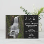 Yellowstone National Park Waterfall Wedding Invite Kaart (Staand voorkant)
