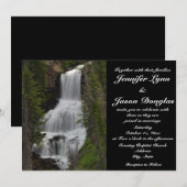 Yellowstone National Park Waterfall Wedding Invite Kaart (Voorkant / Achterkant)