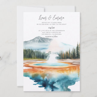 YELLOWSTONE NATIONAL PARK Wedding Invitation Kaart