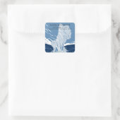 Yellowstone National Park Wedding Retro Vierkante Sticker (Tas)