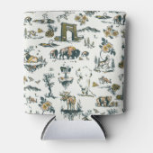 Yellowstone National Park Wildlife Pattern Blikjeskoeler (Voorkant)