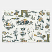Yellowstone National Park Wildlife Pattern Inpakpapier Vel (Voorkant)