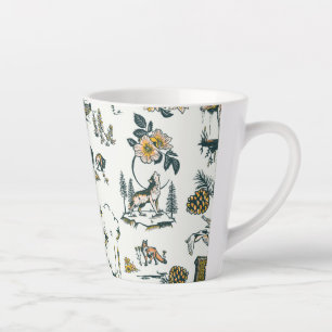 Yellowstone National Park Wildlife Pattern Latte Mok