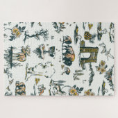 Yellowstone National Park Wildlife Pattern Legpuzzel (Horizontaal)