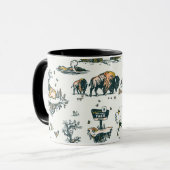 Yellowstone National Park Wildlife Pattern Mok (Voorkant links)