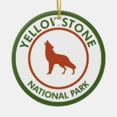 Yellowstone National Park Wolf Keramisch Ornament (Voorkant)