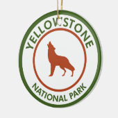 Yellowstone National Park Wolf Keramisch Ornament (Links)