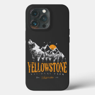 Yellowstone National Park Wolf Mountains iPhone 13 Pro Hoesje