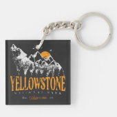Yellowstone National Park Wolf Mountains  Sleutelhanger (Achterkant)