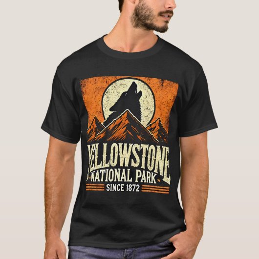 Yellowstone National Park | Wolf Mountains T-shirt (Voorkant)