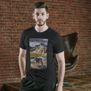 Yellowstone National Park Wolf Mountains T-shirt