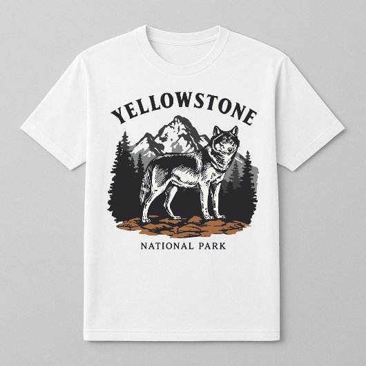 Yellowstone National Park Wolf Mountains T-shirt