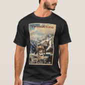 Yellowstone National Park Wolf Mountains T-shirt (Voorkant)