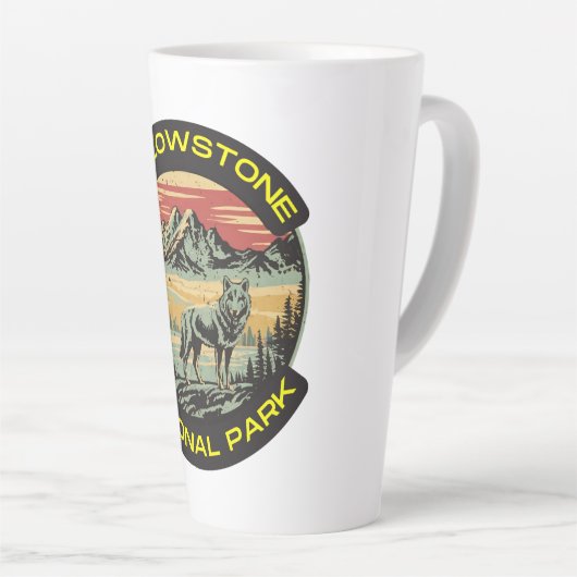 Yellowstone National Park wolfbergen Latte Mok (Rechterhoek)