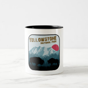 Yellowstone National Park WY Style Bison Tweekleurige Koffiemok