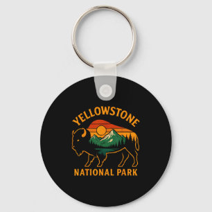 Yellowstone National Park Wyoming Bizon Buffalo Su Sleutelhanger