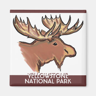 Yellowstone National Park Wyoming mose magnet Magneet