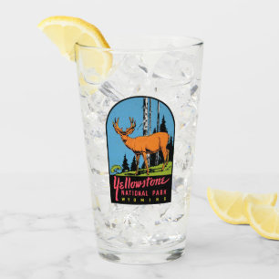Yellowstone National Park Wyoming Pint Glass Glas