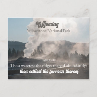 Yellowstone National Park Wyoming Psalm 65:10 Feestdagenkaart