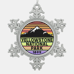 Yellowstone National Park Wyoming Tin Sneeuwvlok Ornament
