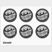 Yellowstone National Park Wyoming zwarte sticker (Vel)